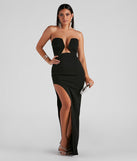The Frankie Formal Crepe Slit Dress is a gorgeous pick as your 2023 prom dress or formal gown for wedding guest, spring bridesmaid, or army ball attire!