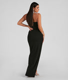 The Frankie Formal Crepe Slit Dress is a gorgeous pick as your 2023 prom dress or formal gown for wedding guest, spring bridesmaid, or army ball attire!