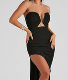 The Frankie Formal Crepe Slit Dress is a gorgeous pick as your 2023 prom dress or formal gown for wedding guest, spring bridesmaid, or army ball attire!