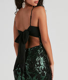 Candice Formal Sequin Tie Dress creates the perfect summer wedding guest dress or cocktail party dresss with stylish details in the latest trends for 2023!