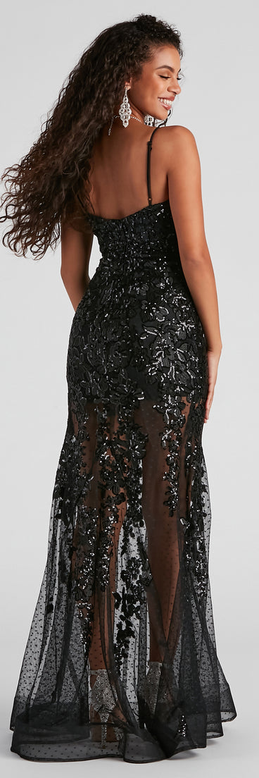 Livia Sequin Mesh Mermaid Dress creates the perfect summer wedding guest dress or cocktail party dresss with stylish details in the latest trends for 2023!