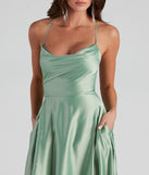 Kailey Formal Lace-Up A-Line Green Prom Dress is a gorgeous pick as your 2023 prom dress or formal gown for wedding guest, spring bridesmaid, or army ball attire!