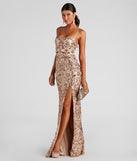 Kinsley Formal Sequin Mermaid Dress provides a stylish spring wedding guest dress, the perfect dress for graduation, or a cocktail party look in the latest trends for 2024!