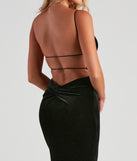 Krissy Formal Glitter Velvet Mermaid Dress creates the perfect summer wedding guest dress or cocktail party dresss with stylish details in the latest trends for 2023!