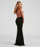 Krissy Formal Glitter Velvet Mermaid Dress creates the perfect summer wedding guest dress or cocktail party dresss with stylish details in the latest trends for 2023!