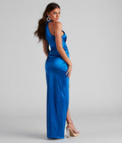 Kaylee Halter Satin Formal Dress creates the perfect summer wedding guest dress or cocktail party dresss with stylish details in the latest trends for 2023!