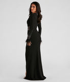 Madelyn Formal Crepe Rhinestone Dress creates the perfect summer wedding guest dress or cocktail party dresss with stylish details in the latest trends for 2023!