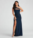 Alanna One-Shoulder Glitter Knit Formal Dress creates the perfect summer wedding guest dress or cocktail party dresss with stylish details in the latest trends for 2023!