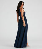 Alanna One-Shoulder Glitter Knit Formal Dress creates the perfect summer wedding guest dress or cocktail party dresss with stylish details in the latest trends for 2023!