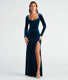 Adriana Formal Velvet Mermaid Dress creates the perfect summer wedding guest dress or cocktail party dresss with stylish details in the latest trends for 2023!