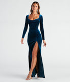Adriana Formal Velvet Mermaid Dress creates the perfect summer wedding guest dress or cocktail party dresss with stylish details in the latest trends for 2023!