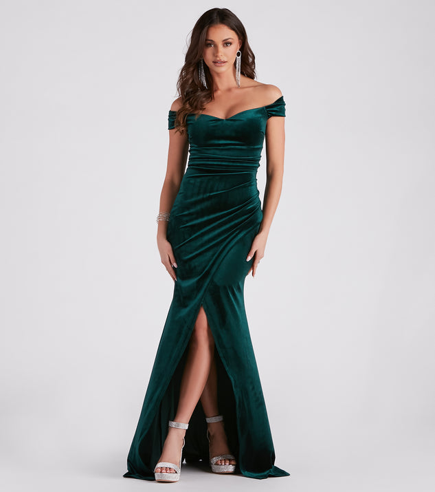 Emerald Green Green Velvet Dress Windsor Georgina Formal Velvet