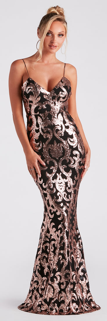 Lea Formal Sequin Low Back Dress | Windsor Lea Formal Sequin Low Back Dress | Windsor