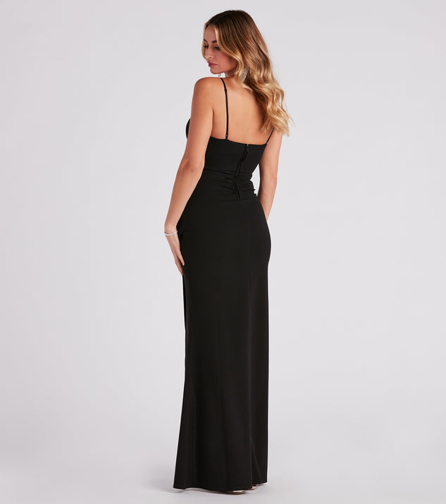 Skyler Formal A-Line Crepe Dress & Windsor