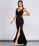 The Eliza Formal Pleated Scuba Dress is a gorgeous pick as your 2023 prom dress or formal gown for wedding guest, spring bridesmaid, or army ball attire!