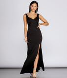 The Eliza Formal Pleated Scuba Dress is a gorgeous pick as your 2023 prom dress or formal gown for wedding guest, spring bridesmaid, or army ball attire!