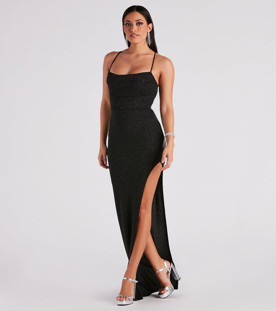 Gloria Formal Glitter Long Dress & Windsor