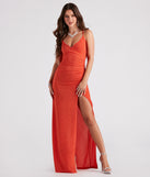 Leann Formal High Slit Glitter Dress creates the perfect summer wedding guest dress or cocktail party dresss with stylish details in the latest trends for 2023!