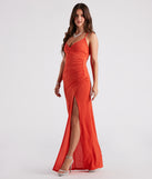 Leann Formal High Slit Glitter Dress creates the perfect summer wedding guest dress or cocktail party dresss with stylish details in the latest trends for 2023!