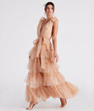Mabelle Formal Tulle A-Line Dress creates the perfect summer wedding guest dress or cocktail party dresss with stylish details in the latest trends for 2023!