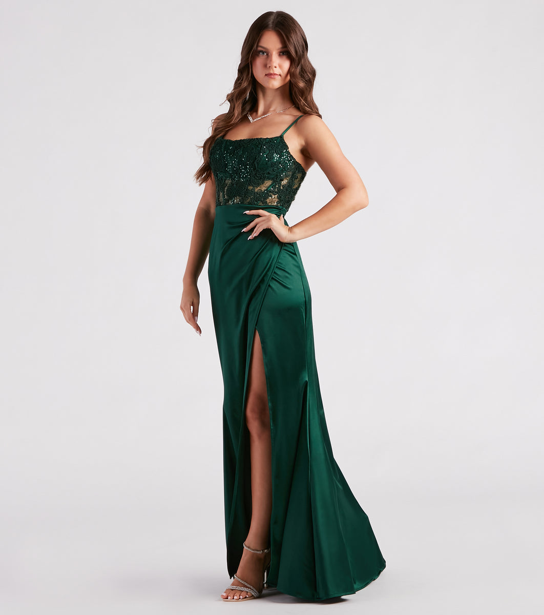 Mikayla Formal Lace Sequin Mermaid Dress & Windsor