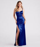 Loretta Formal Satin Strappy Mermaid Dress creates the perfect summer wedding guest dress or cocktail party dresss with stylish details in the latest trends for 2023!