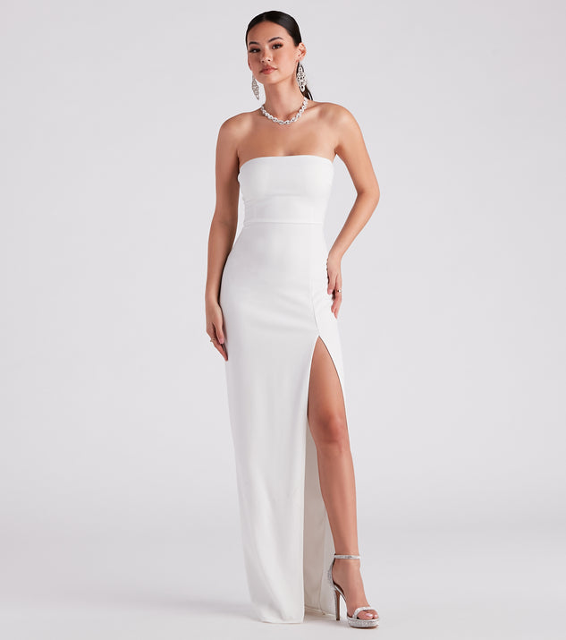 Whittney Formal Crepe A-Line Dress creates the perfect summer wedding guest dress or cocktail party dresss with stylish details in the latest trends for 2023!