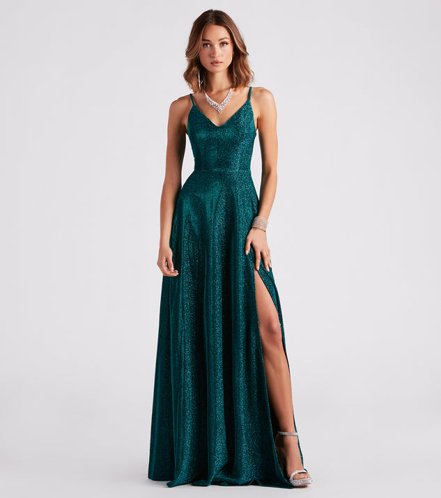 Mckenna Formal Glitter A-Line Dress is the perfect prom dress pick with on-trend details to make the 2024 dance your most memorable event yet!