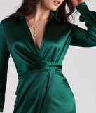 Jenesis Formal Satin Long Dress creates the perfect summer wedding guest dress or cocktail party dresss with stylish details in the latest trends for 2023!