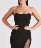 Emerson High Slit Rhinestone Mesh Formal Dress provides a stylish spring wedding guest dress, the perfect dress for graduation, or a cocktail party look in the latest trends for 2024!