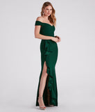 Nayeli Formal Crepe A-Line Long Dress creates the perfect summer wedding guest dress or cocktail party dresss with stylish details in the latest trends for 2023!