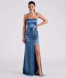 Lucille Formal Satin Mermaid Dress provides a stylish spring wedding guest dress, the perfect dress for graduation, or a cocktail party look in the latest trends for 2024!
