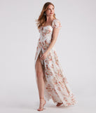 Sharon Formal Floral Chiffon A-Line Dress provides a stylish spring wedding guest dress, the perfect dress for graduation, or a cocktail party look in the latest trends for 2024!