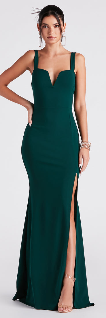 Rory Formal Crepe Mermaid Dress creates the perfect summer wedding guest dress or cocktail party dresss with stylish details in the latest trends for 2023!