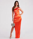 Jess Formal Satin Mesh Striped Long Dress creates the perfect summer wedding guest dress or cocktail party dresss with stylish details in the latest trends for 2023!