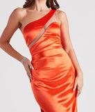 Jess Formal Satin Mesh Striped Long Dress creates the perfect summer wedding guest dress or cocktail party dresss with stylish details in the latest trends for 2023!
