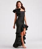 Audrey Formal Ruffled One Shoulder Dress provides a stylish spring wedding guest dress, the perfect dress for graduation, or a cocktail party look in the latest trends for 2024!