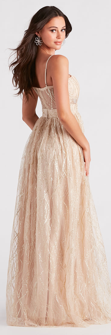 Amanda Glitter Corset Ball Gown