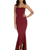 The Hollie Strapless Mermaid Dress is a gorgeous pick as your 2023 prom dress or formal gown for wedding guest, spring bridesmaid, or army ball attire!