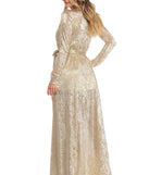 Nerissa Metallic Wrap Evening Dress is a stunning choice for a bridesmaid dress or maid of honor dress, and to feel beautiful at Prom 2023, spring weddings, formals, & military balls!