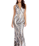 The April Cascading Sequins Formal Dress is a gorgeous pick as your 2023 prom dress or formal gown for wedding guest, spring bridesmaid, or army ball attire!