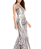 The April Cascading Sequins Formal Dress is a gorgeous pick as your 2023 prom dress or formal gown for wedding guest, spring bridesmaid, or army ball attire!