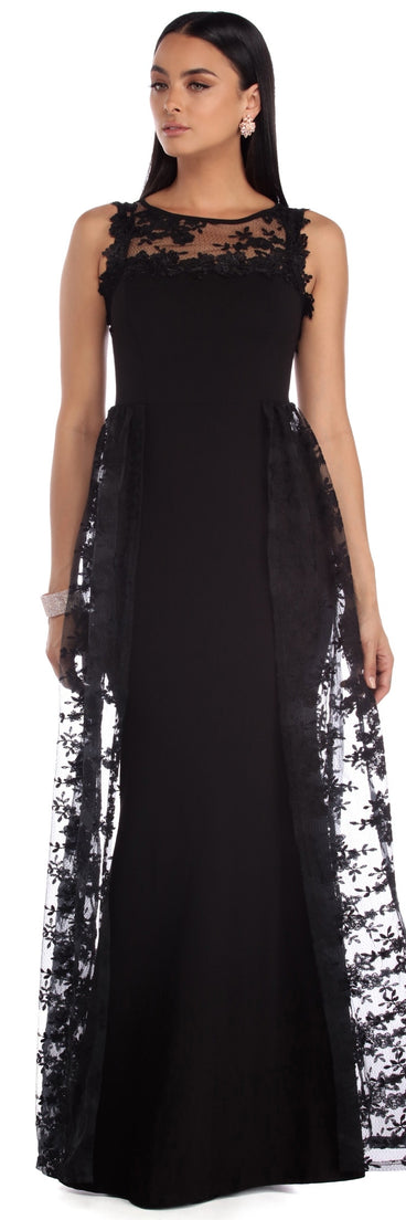 The Briar Sleeveless Lace Dress is a gorgeous pick as your 2023 prom dress or formal gown for wedding guest, spring bridesmaid, or army ball attire!