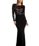 The Kennedi Lace Illusion Dress is a gorgeous pick as your 2023 prom dress or formal gown for wedding guest, spring bridesmaid, or army ball attire!