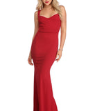 Melina Pleated Crepe Mermaid Dress is a stunning choice for a bridesmaid dress or maid of honor dress, and to feel beautiful at Prom 2023, spring weddings, formals, & military balls!