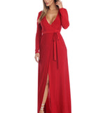 Yasmin Long Sleeve Wrap Dress is a stunning choice for a bridesmaid dress or maid of honor dress, and to feel beautiful at Prom 2023, spring weddings, formals, & military balls!