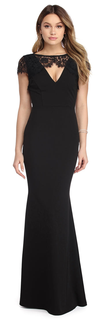 Samantha Illusion Lace Dress is a stunning choice for a bridesmaid dress or maid of honor dress, and to feel beautiful at Prom 2023, spring weddings, formals, & military balls!