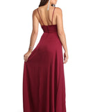 Penny Double Slit Satin Dress is a stunning choice for a bridesmaid dress or maid of honor dress, and to feel beautiful at Prom 2023, spring weddings, formals, & military balls!