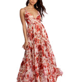 The Christina Floral Chiffon Dress is a gorgeous pick as your 2023 prom dress or formal gown for wedding guest, spring bridesmaid, or army ball attire!