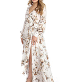 Makayla Floral Chiffon Wrap Dress is a stunning choice for a bridesmaid dress or maid of honor dress, and to feel beautiful at Prom 2023, spring weddings, formals, & military balls!